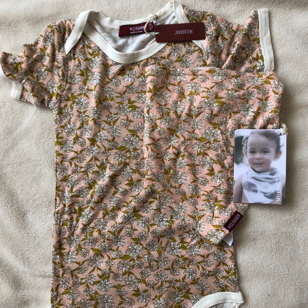 Milk barn onesie & bib